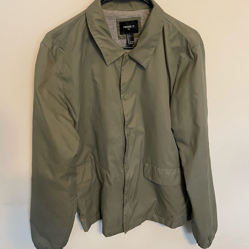 Mens forever 21 button up lightweight jacket